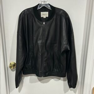 Aeropostale Faux Black Leather Jacket NWOT